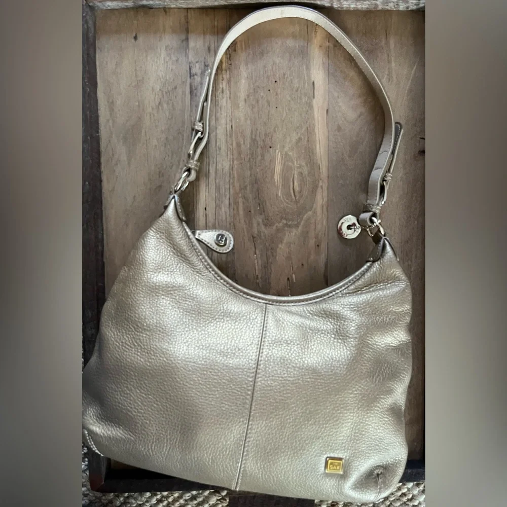 The Sak Metallic Taupe Hobo Shoulder Bag